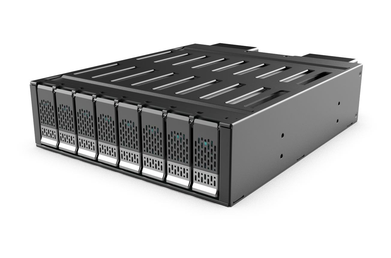 8 Bay M.2 NVMe SSD PCIe 4.0 Mobile Rack Enclosure (SI-5238U.2 mini)